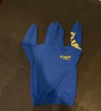 Load image into Gallery viewer, Blue and Yellow Unisex Founder's Day Hoodie
